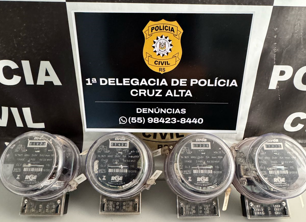 Homem é preso em flagrante por receptação de medidores de energia da RGE em Cruz Alta