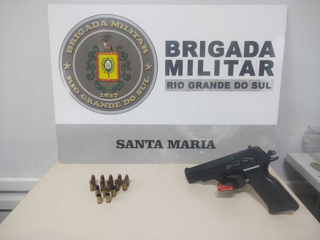 Criminoso é preso por porte ilegal de arma após confronto com a Brigada Militar em Santa Maria