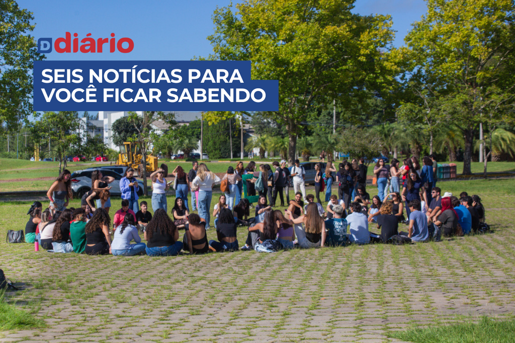 Temperatura agradável e movimento intenso marcam o início do semestre da UFSM e outras 5 notícias