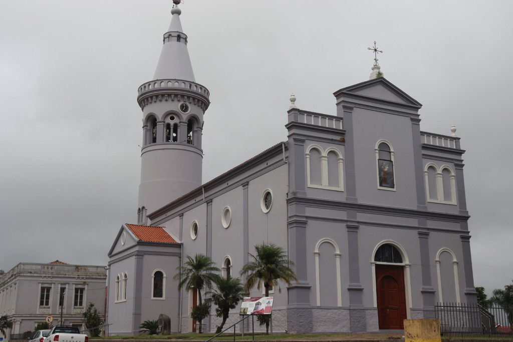 Foto: Thais Immig (Diário) - Paróquia de Santo Antônio de Pádua, localizada em Silveira Martins, um dos locais visitados no Fun Tour.