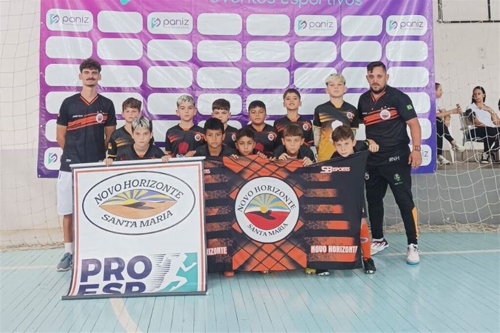 Novo Horizonte, Atlético e Bola de Ouro garantem títulos na Copa Quarta Colônia de Futsal de Base