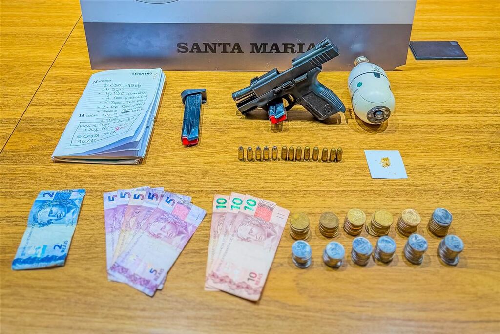 Jovens são presos por porte ilegal de arma e posse de entorpecentes em Santa Maria