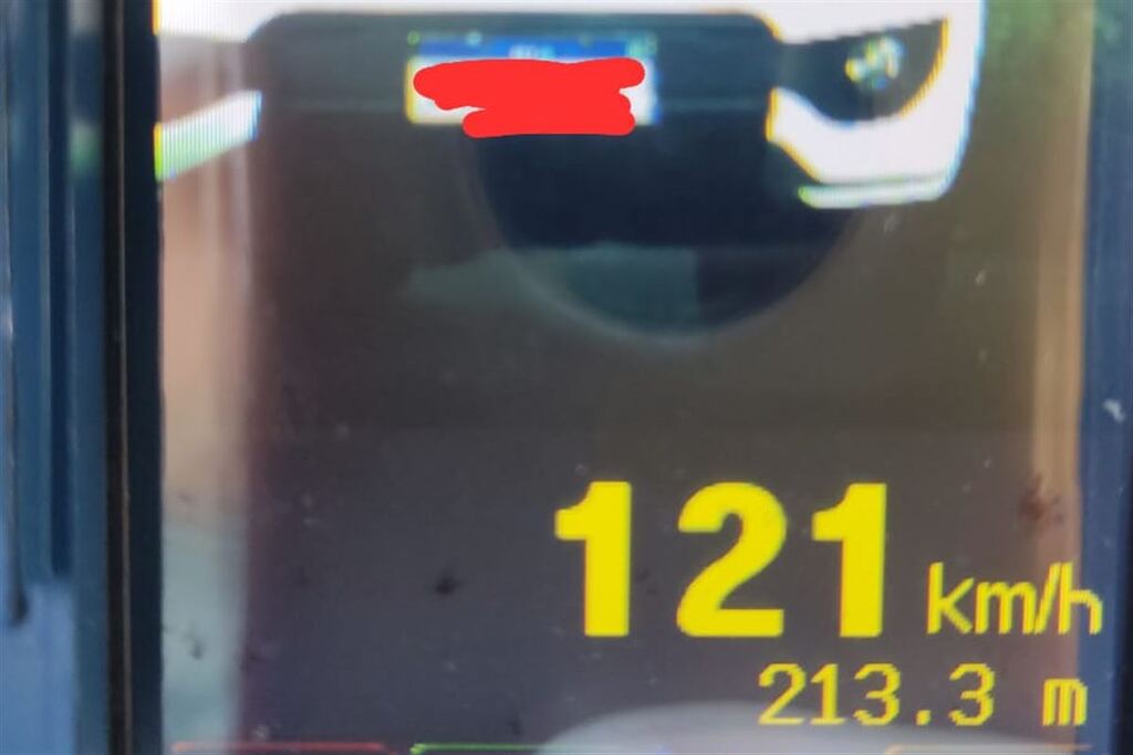 Motorista é flagrado a 120 km/h na Faixa Velha de Camobi, em Santa Maria