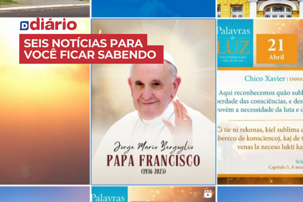 Lideranças religiosas prestam homenagens à trajetória de papa Francisco e outras 5 notícias