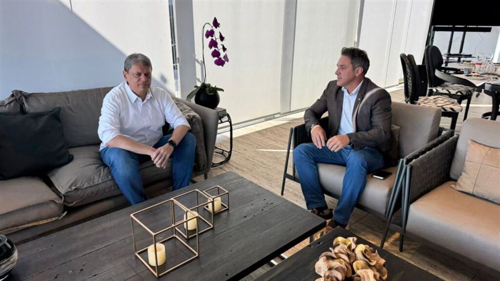 Cotado para disputar o governo estadual, Luciano Zucco busca conselhos com Tarcísio de Freitas em São Paulo