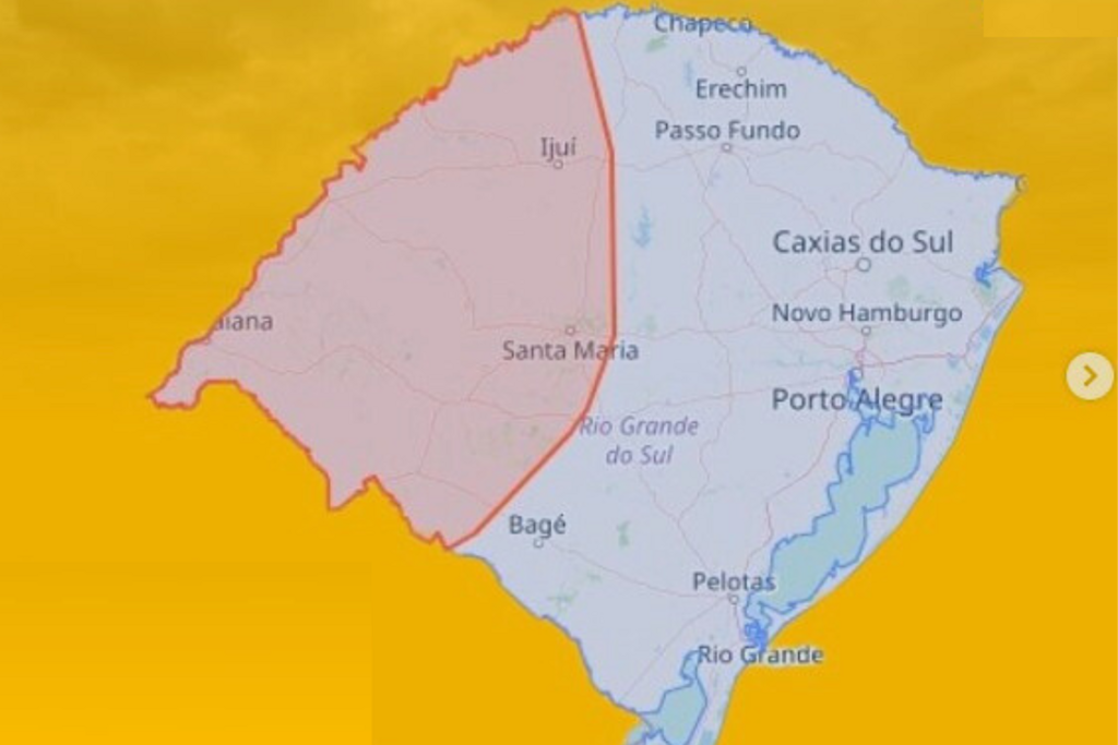 Defesa Civil emite alerta de tempestade para Santa Maria; veja como pedir ajuda