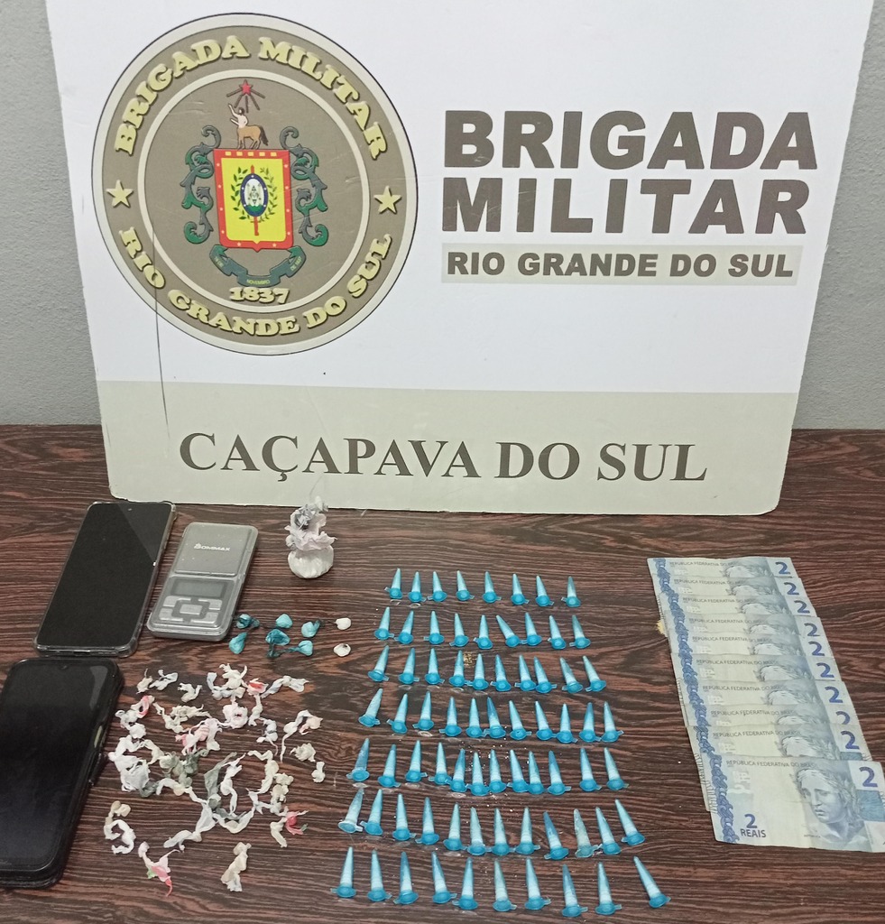 Duas pessoas são presas por tráfico de drogas em Caçapava do Sul