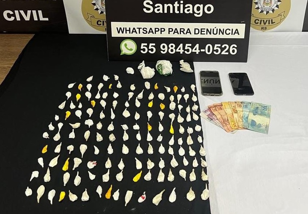 Apreensão de drogas em Santiago gera prejuízo de R$ 46 mil ao tráfico