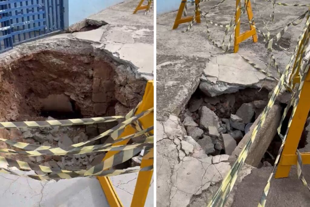 Buracos em calçada do Bairro Noal preocupam moradores; prefeitura se manifesta e explica as medidas adotadas