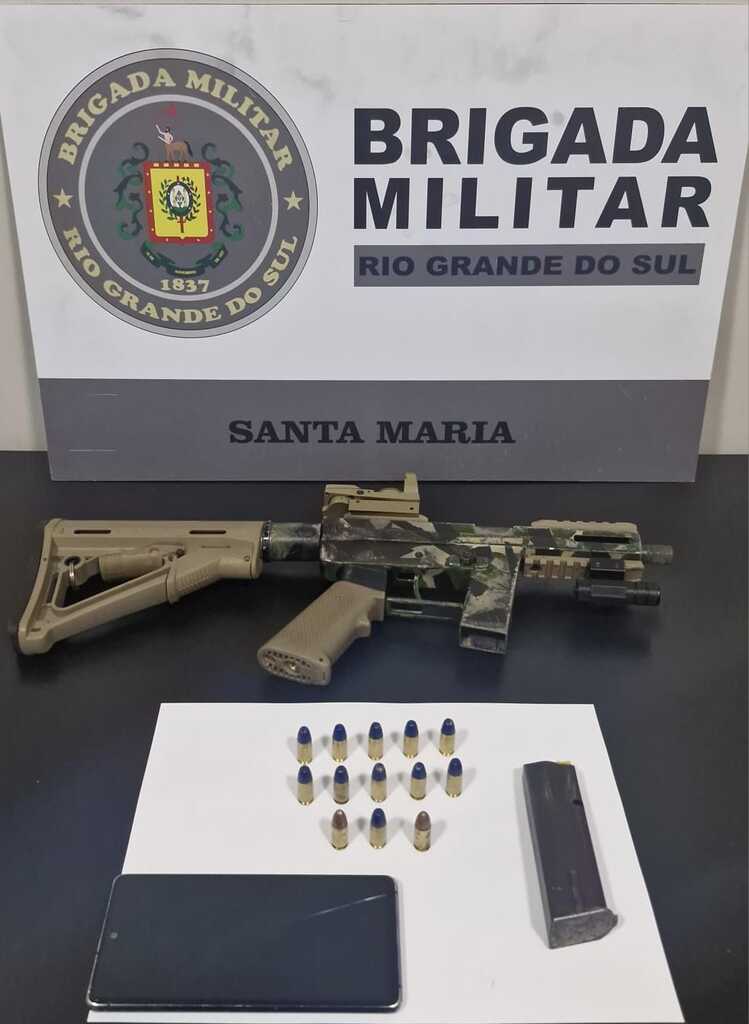 Jovem é preso com submetralhadora artesanal em Santa Maria