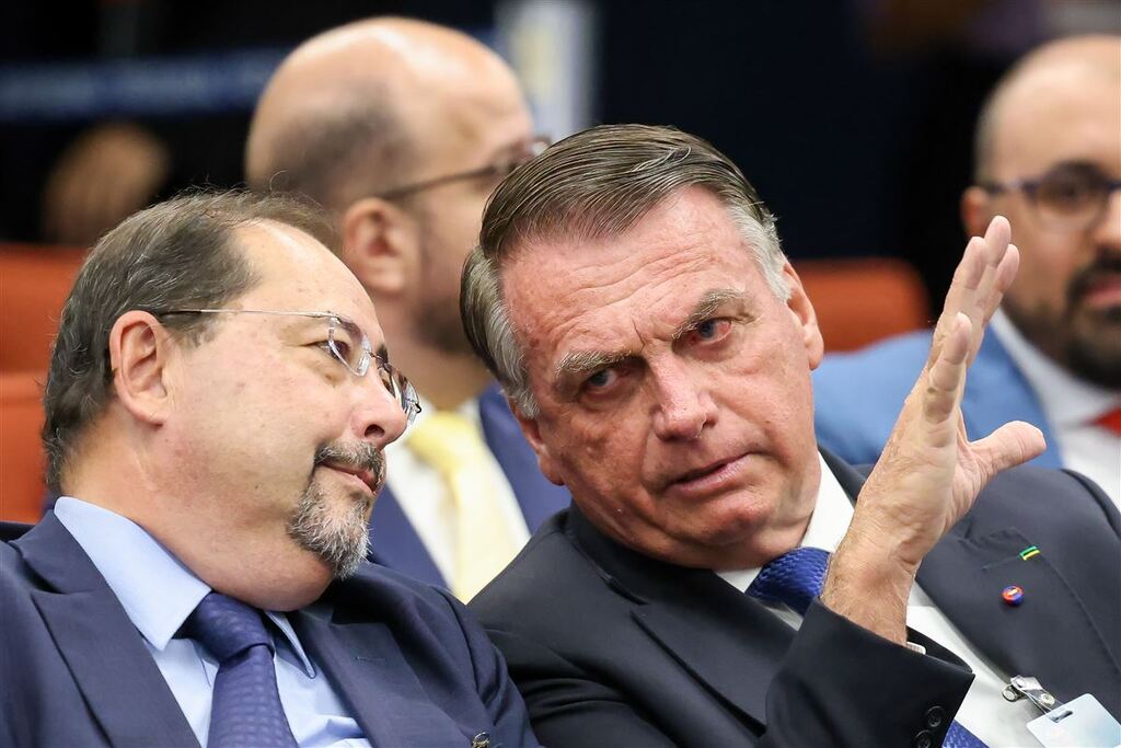 Foto: Gustavo Moreno - ex-presidente Jair Bolsonaro acompanhado de seu advogado Celso Vilardi