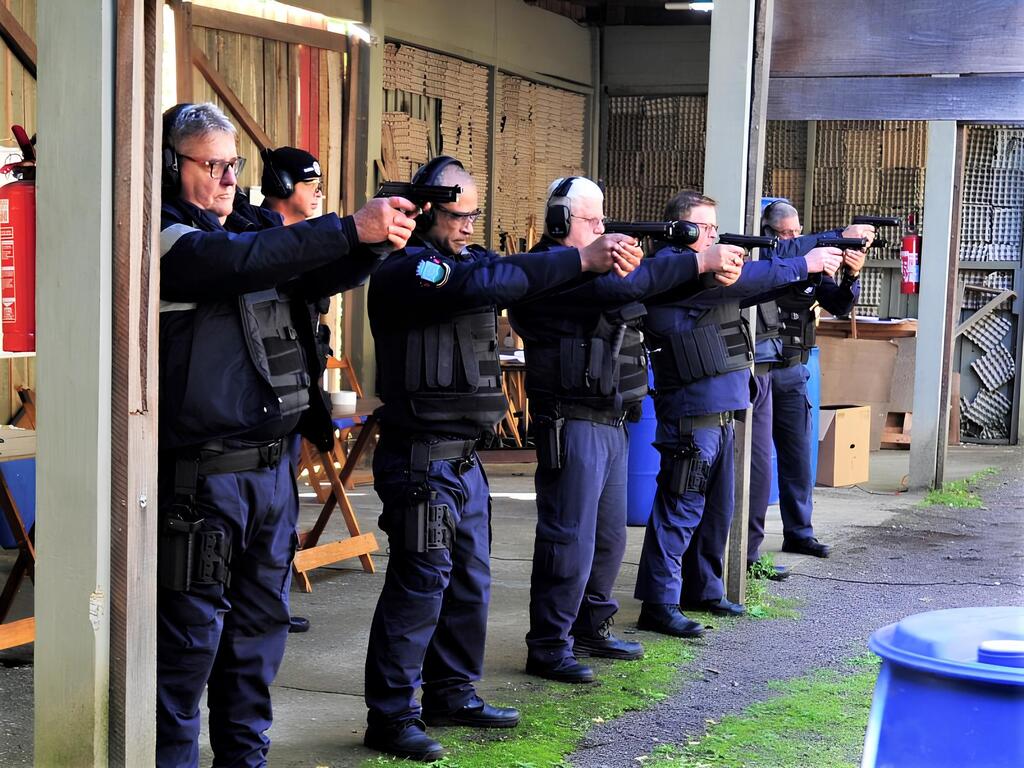 título imagem Guarda Municipal de Santa Maria recebe treinamento de tiro com apoio da Polícia Federal