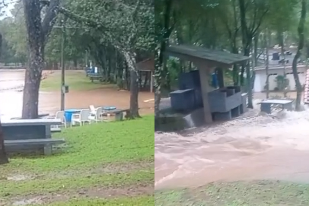 Chuva deixa pelo menos três balneários na região alagados