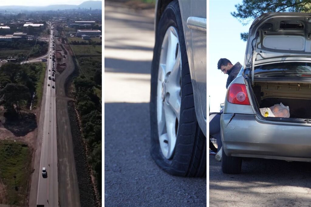 Duas realidades nas rodovias: obras de duplicação e buraqueira