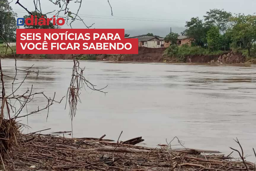 Com grande volume de chuvas no norte do Estado, cidades da região monitoram o nível do Rio Jacuí e outras 5 notícias