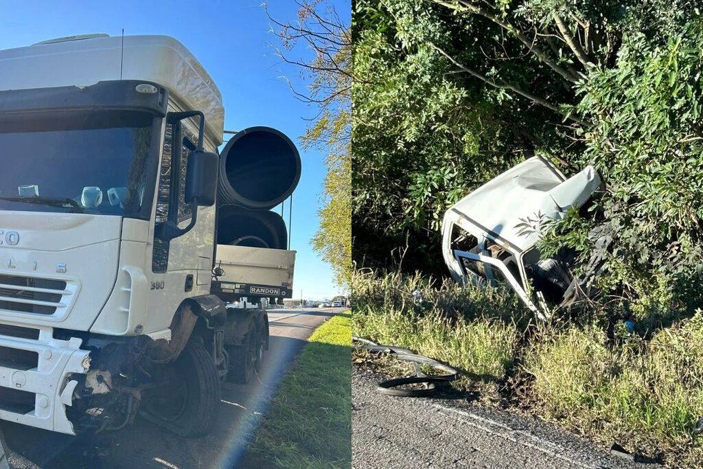 Colisão entre carro e carreta deixa uma pessoa morta e outras duas feridas na BR-158 em Cruz Alta