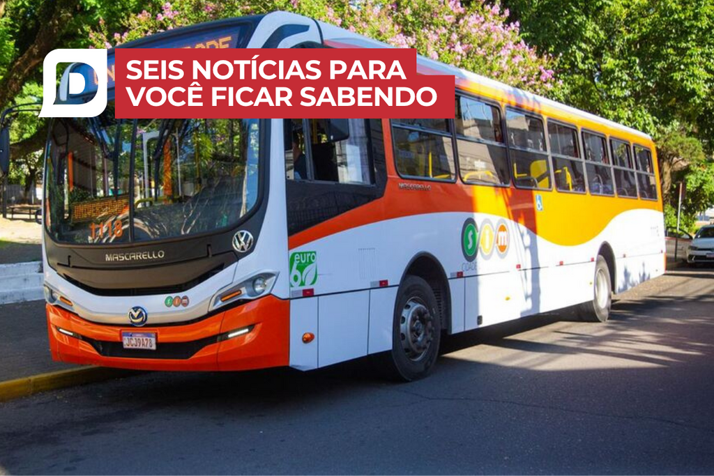 Santa Maria terá mudanças nos horários de ônibus durante recesso da UFSM e outras 5 notícias