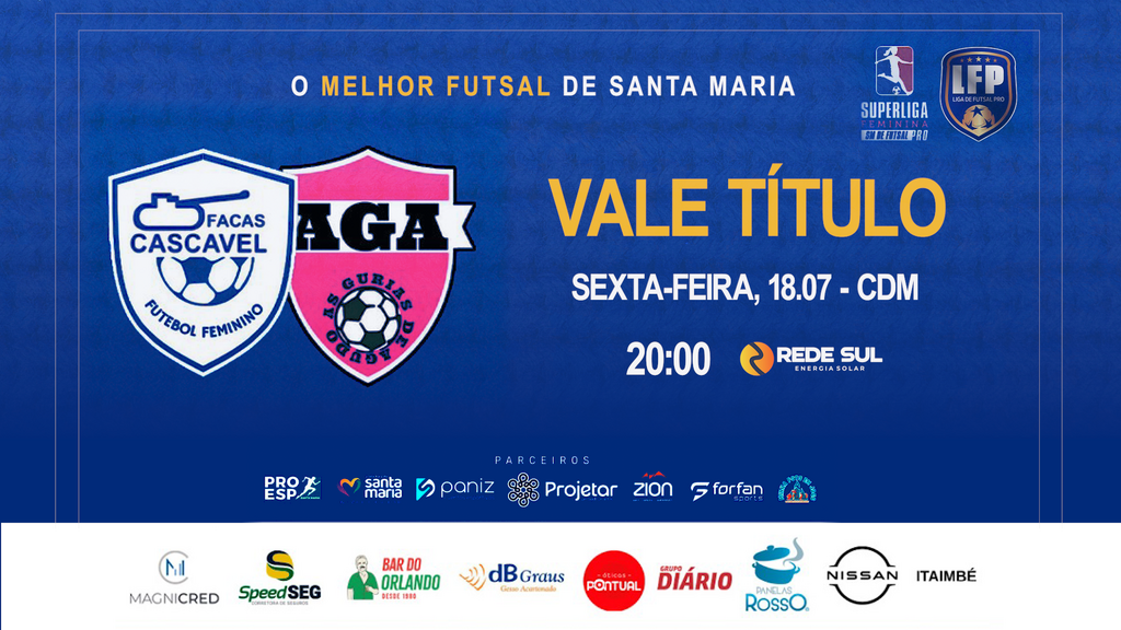 Veja como foi AGA x Facas Cascavel pela final da Superliga Feminina de Futsal Pro