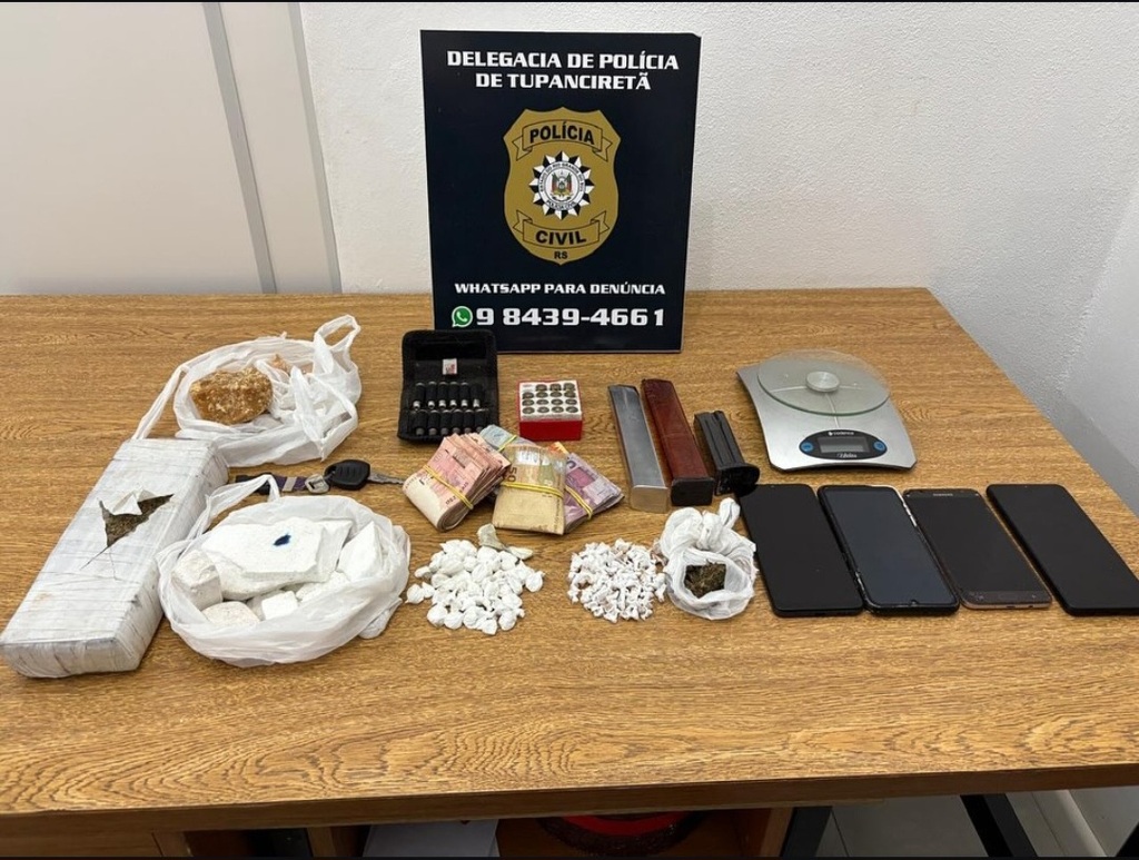 Operação policial prende trio com drogas e munição de uso restrito em Tupanciretã