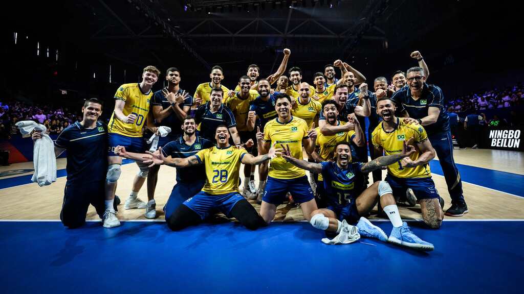 Brasil vence a Eslovênia e conquista bronze na Liga das Nações de Vôlei Masculino