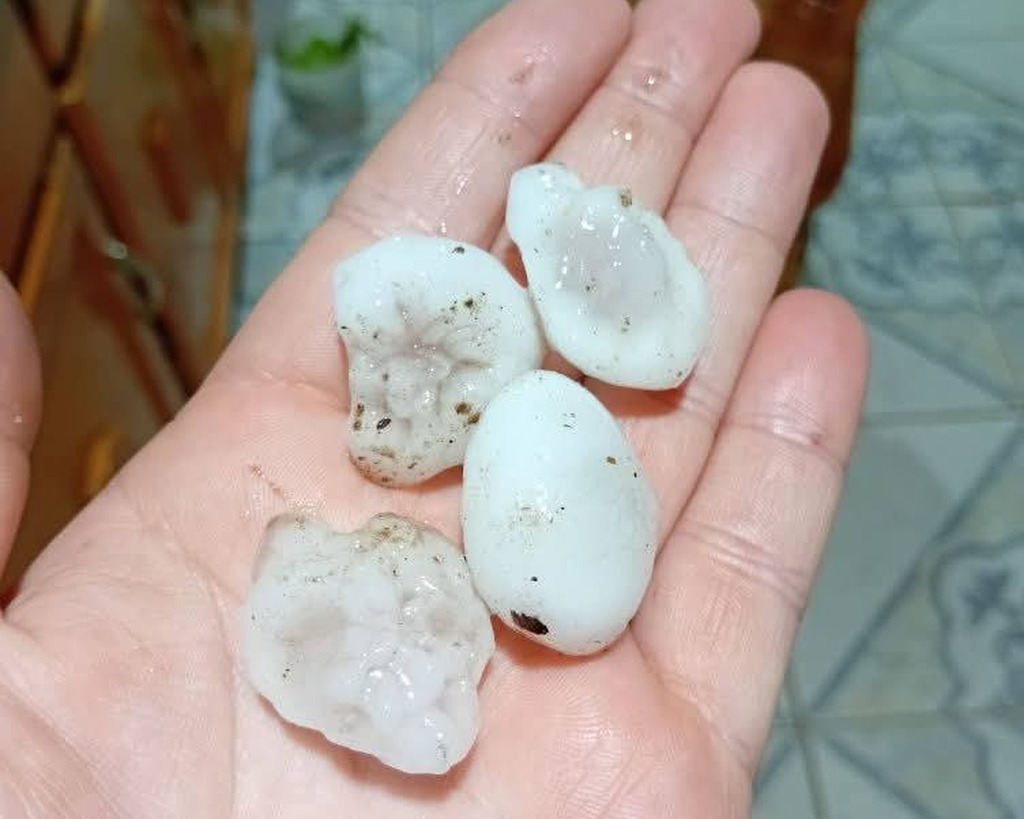 Municípios da região registram transtornos e queda de granizo em decorrência dos temporais deste final de semana