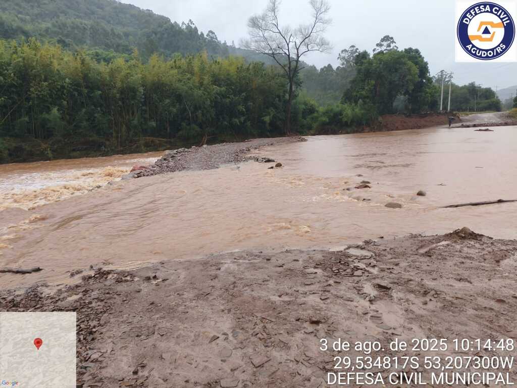 Chuvas do fim de semana voltam a causar estragos em Agudo e Faxinal do Soturno