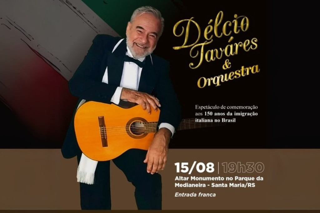 Feriado da Medianeira terá concerto especial com o cantor Délcio Taváres e orquestra