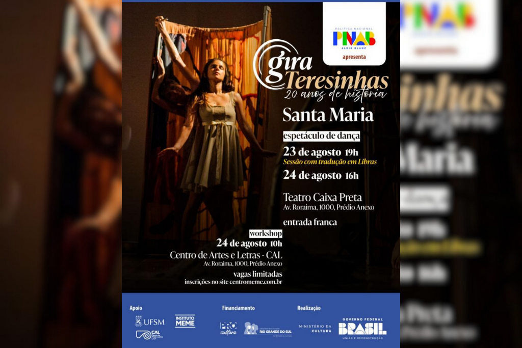 Teatro Caixa Preta recebe o espetáculo Teresinhas nos dias 23 e 24 de agosto