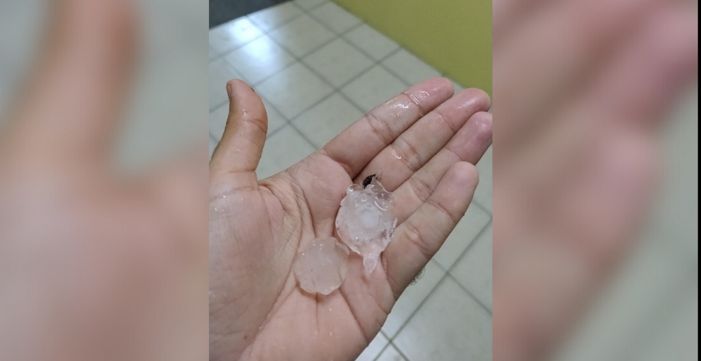 Santa Maria registra raios e granizo no início desta sexta-feira