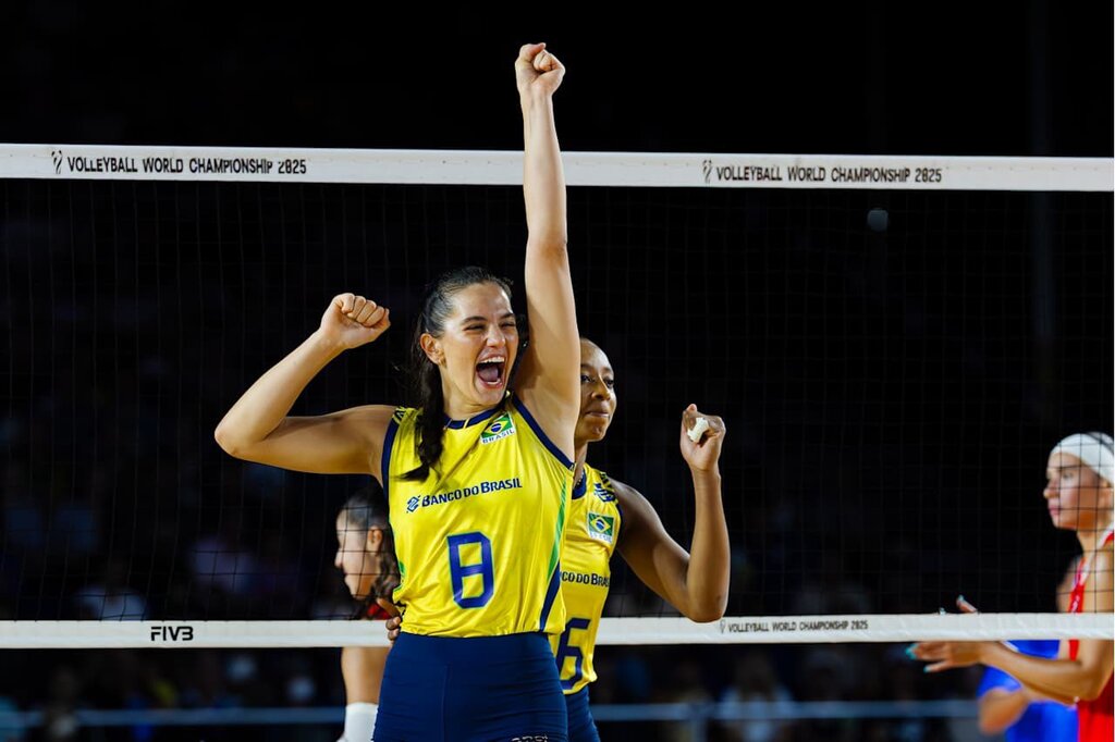 título imagem Brasil vence Porto Rico e avança invicto às oitavas do Mundial de vôlei feminino
