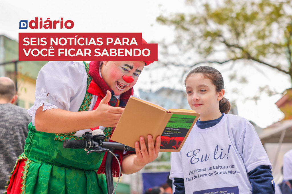 título imagem Feira do Livro de Santa Maria se encerra com mais de 30 mil exemplares vendidos e outras 5 notícias para você ficar sabendo