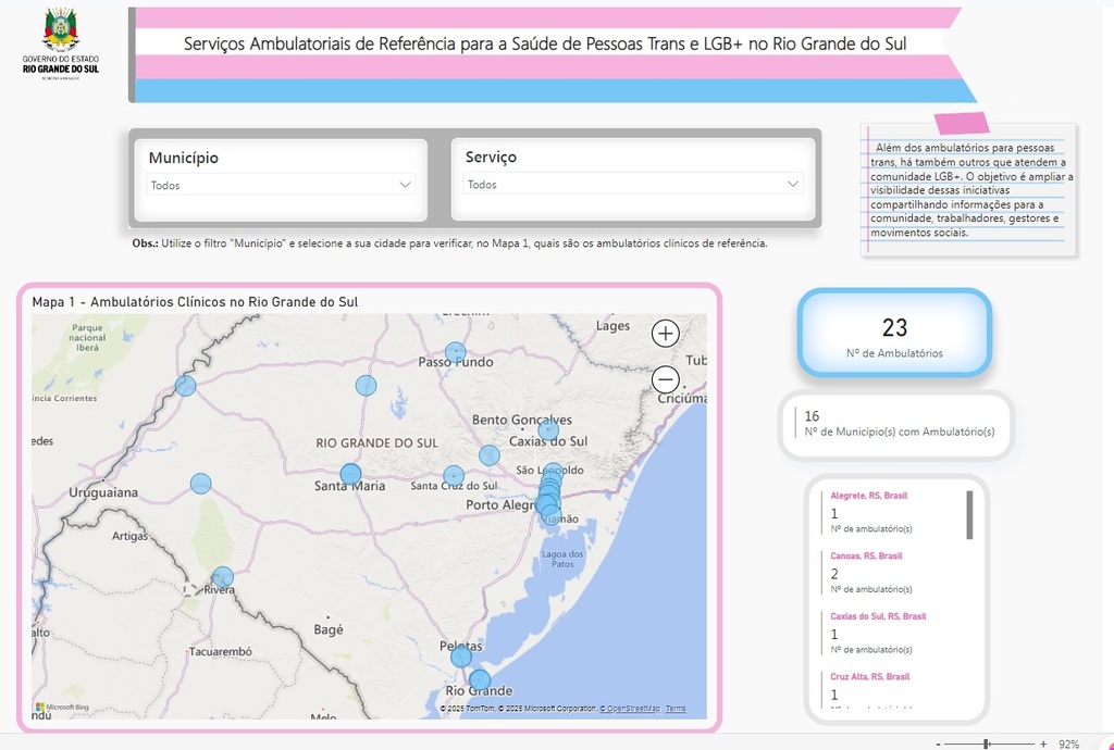 título imagem Secretaria Estadual da Saúde lança painel sobre ambulatórios para pessoas trans e LGB+ no RS