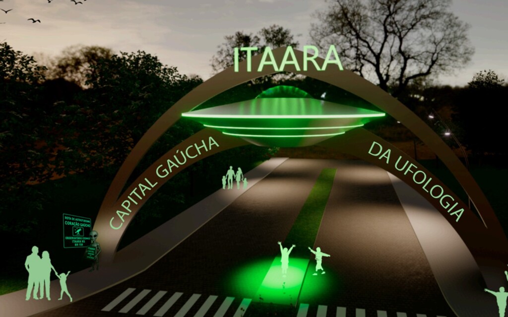 Como será o novo pórtico  de Itaara, a Capital Gaúcha da Ufologia
