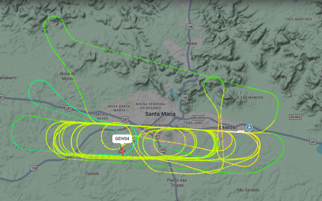 Foto: Reprodução (Flight Radar24 - 