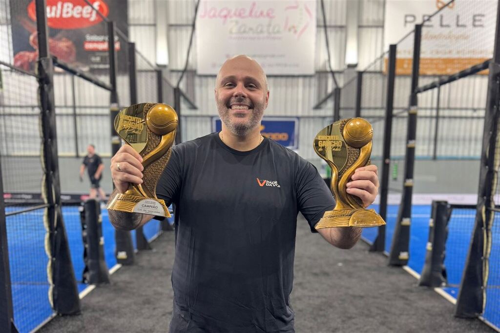 título imagem Atleta de Santa Maria assume liderança no Circuito Gaúcho de Padel