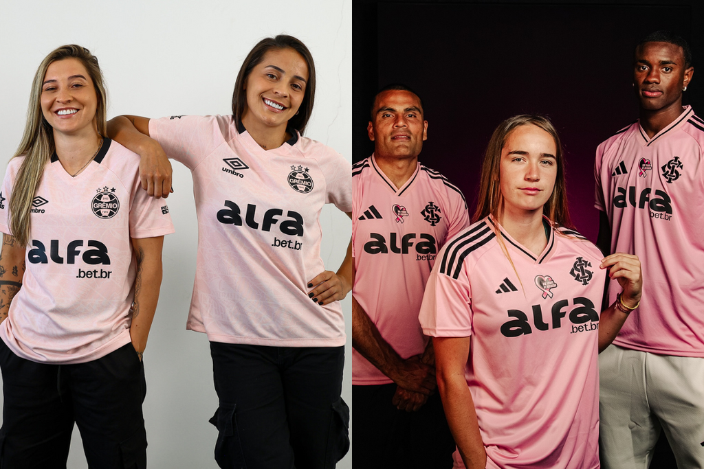 título imagem Outubro Rosa: Dupla Gre-Nal lança camisas em alusão ao mês da conscientização do câncer de mama