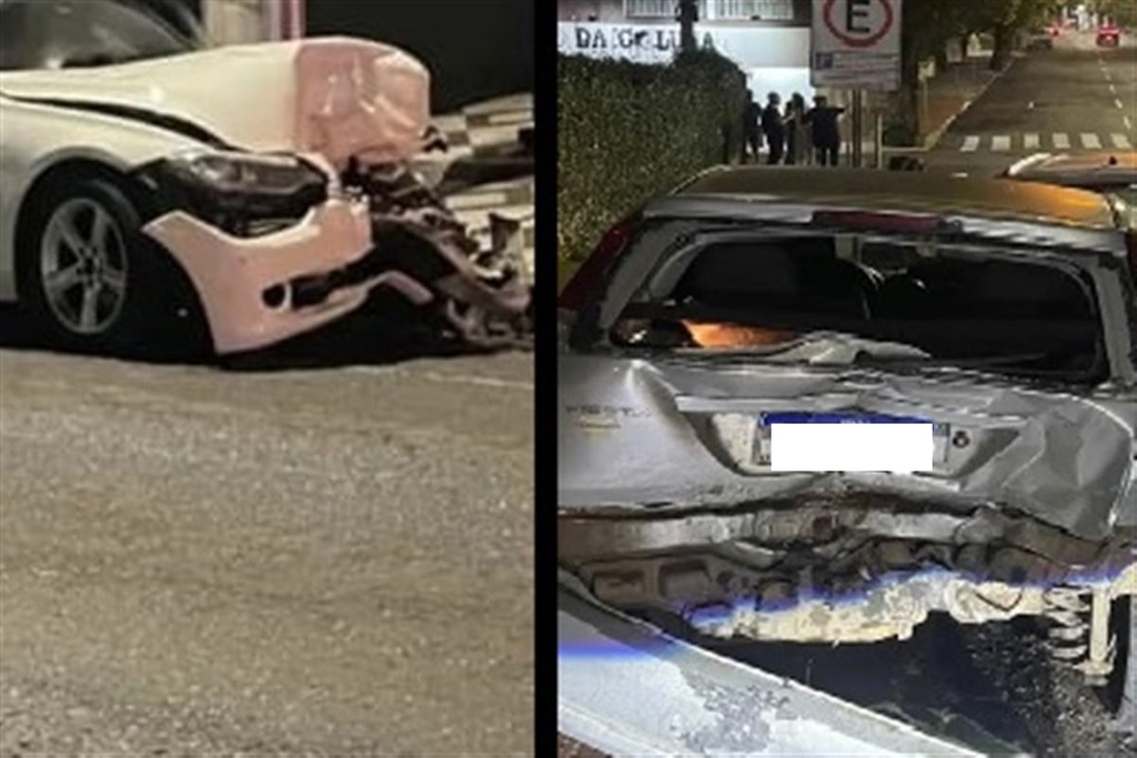 título imagem BMW colide em veículos que estavam estacionados no Centro de Santa Maria