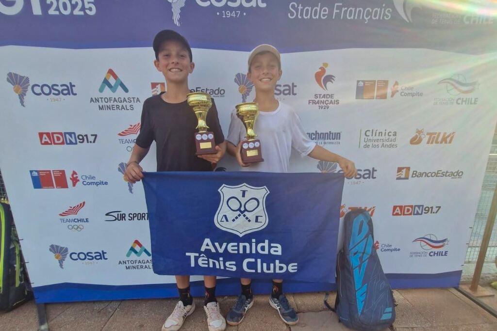 Atletas do Avenida Tênis Clube conquistam título de duplas no Chile