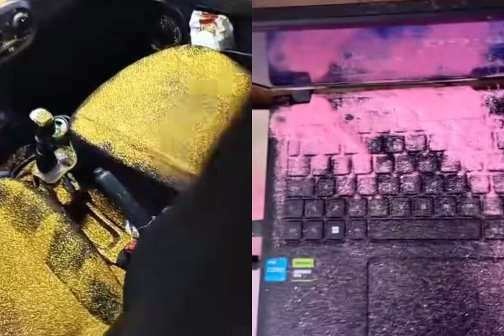 Mulher espalha glitter no carro e no apartamento do ex-namorado após descobrir traição e viraliza