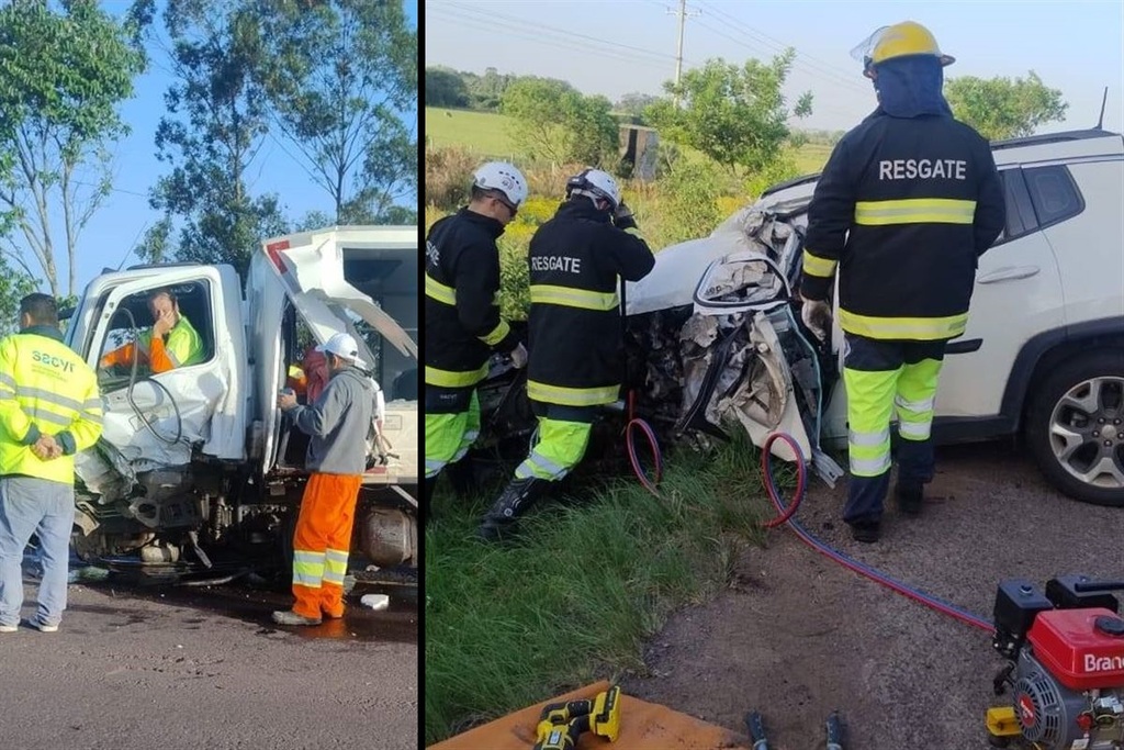 título imagem Acidente entre caminhão e carro deixa feridos e trânsito lento na RSC-287, entre Candelária e Novo Cabrais