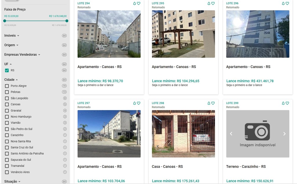 Leilão virtual tem mais de 450 imóveis com preços abaixo do mercado; evento ocorre nesta sexta