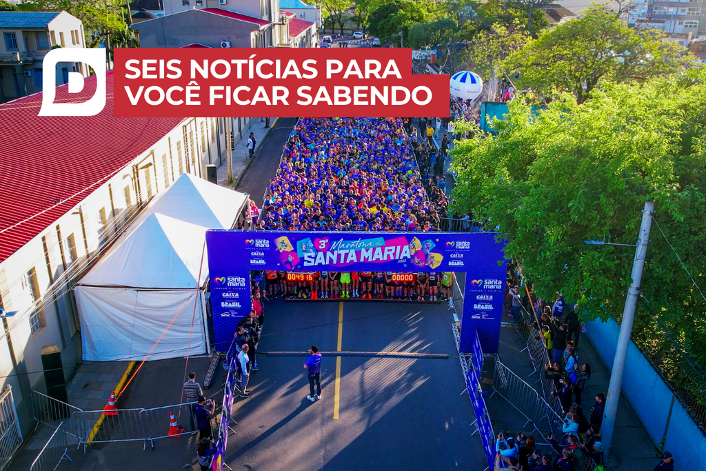 Queniano e gaúcha conquistam a 3ª Maratona de Santa Maria e outras cinco notícias