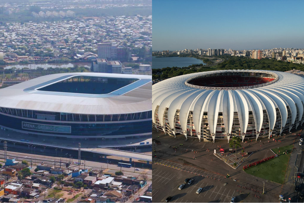 Fotos: PMPA / Divulgação - Arena do Grêmio e Beira-Rio representarão o futebol gaúcho no roteiro