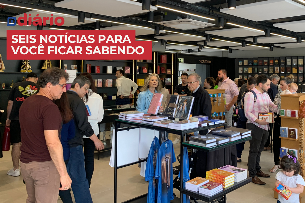 título imagem Livraria da Basílica da Medianeira é inaugurada e outras 5 notícias para você ficar sabendo