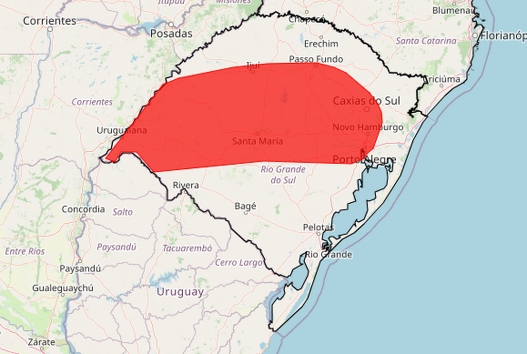título imagem Inmet e Defesa Civil do Estado emitem alertas para Região Central e indicam chuva de 100mm em 24 horas