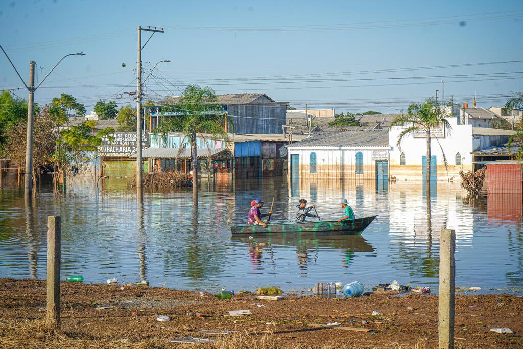 Joaquim Moura (Divulgação) - Foto registra o momento em que a água começou a baixar durante enchente em Porto Alegre