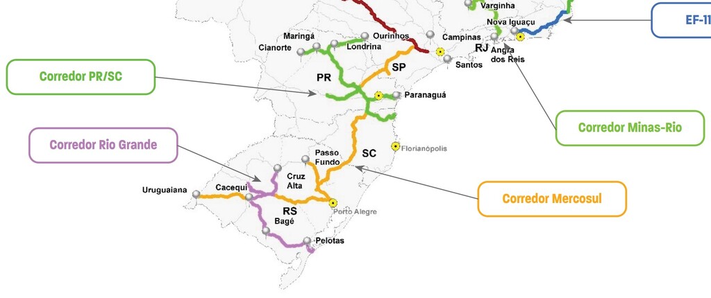 Ministério apresenta plano para licitar Malha Sul em três lotes e não renovar com a Rumo Logística