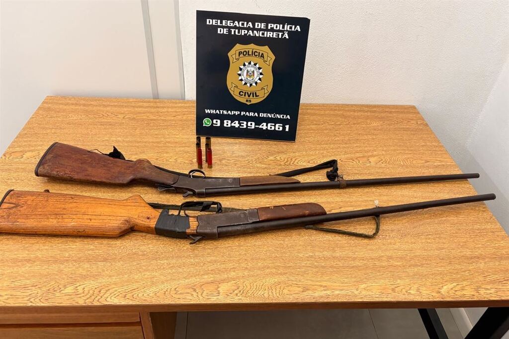 Ação da Polícia Civil encontra armas de fogo em área rural de Tupanciretã