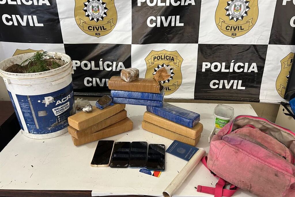 Polícia Civil apreende quase sete quilos de maconha em São Gabriel