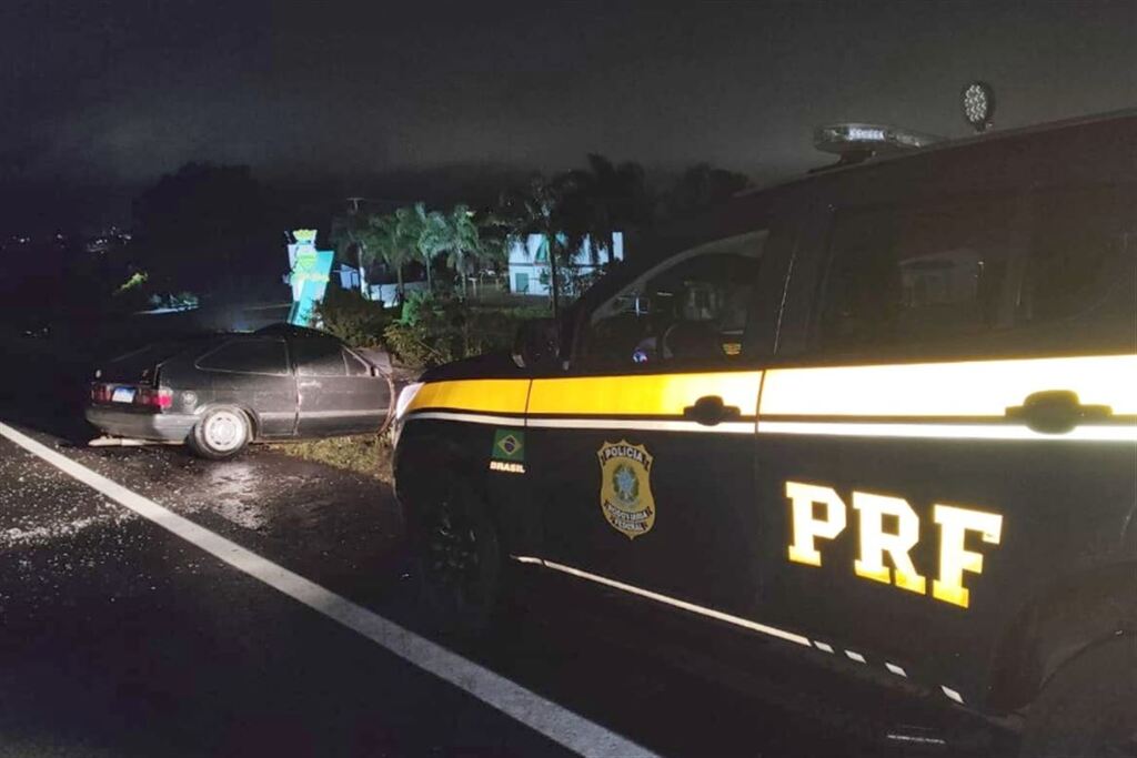 Jovem fica ferido após colisão frontal na BR-287, em Santiago